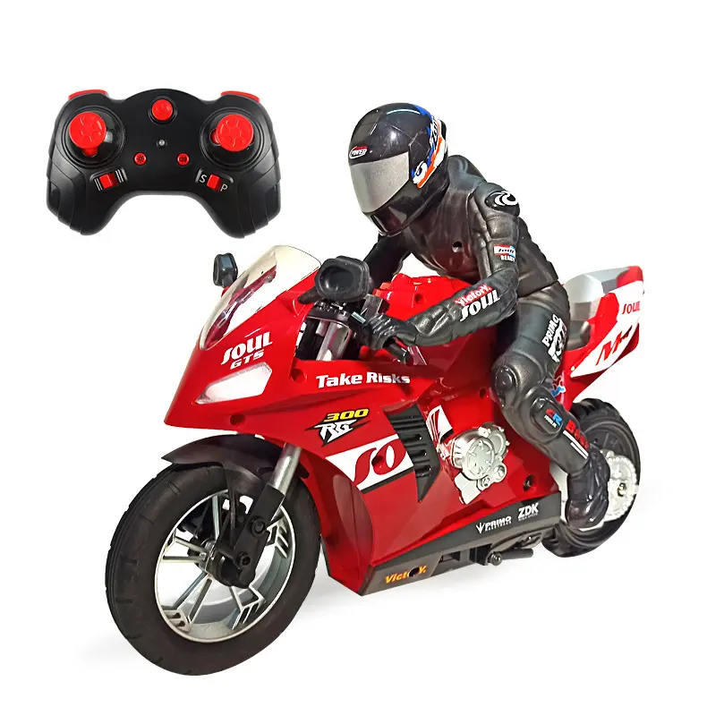 2.4G Afstandsbediening Motorfiets 1:6 Rc Stunt Motorfiets Met Lichte 6-assige Gyroscoop Rc Stunt Auto Speelgoed Voor Jongen En Meisje