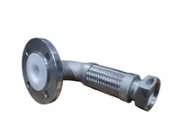 Tubería de Expansión Flexible Corrugada de Baja Presión con Conexión de Brida Revestida de PTFE Resistente a la Corrosión Personalizada para Pintura de Bombas