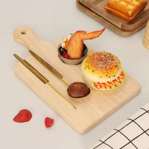 Tabla de Cortar de Madera Maciza para Cocina de Restaurante Portátil con Ranura para Cuchillo, Tabla de Cortar de Madera, Envío Gratuito, Sin Acabado - Product Image 2