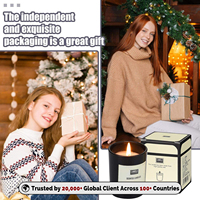 Nouveau Style Bougie de Noël Luxueux Pots en Verre pour Bougies Coffret Cadeau d'Affaires Bougies Personnalisées Cadeaux de Mariage pour Invités