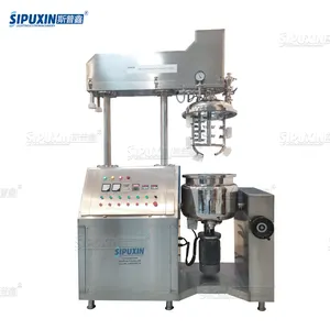 50L Stainless steel hydraulic lifting vacuum homogenizer emulsifier mixer cosmetics cream making machine