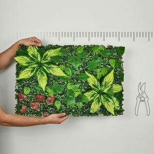 Artificial Mixed Tropical Foliage Panel Decorative Vertical Garden <b>Wall</b> Tile for Indoor Outdoor Green <b>Wall</b> Decor - Product Image 1