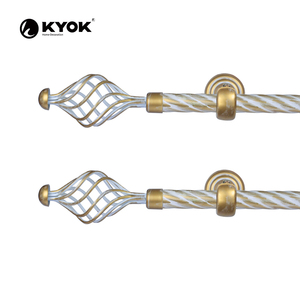 Tringle à rideau KYOK en alliage d'aluminium moderne, texture creuse, multicolores, pour salle de bain, balcon, intérieur, extérieur, vente en gros - Product Image 5