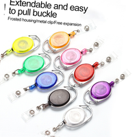 JRGIFTS - Portacredenciales Retráctil Resistente al por Mayor, Portacredenciales de Metal con Clip para Cinturón y Anillo para Llaves, para Tarjetas de Identificación y Llaveros