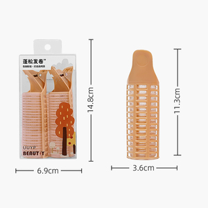 UUYP señora elegante doble capa DIY rizos naturales rodillos para el cabello esponjosos rizos superiores 2 uds rodillos de plástico para el cabello Clips <span class=keywords><strong>a</strong></span> un precio - Product Image 6