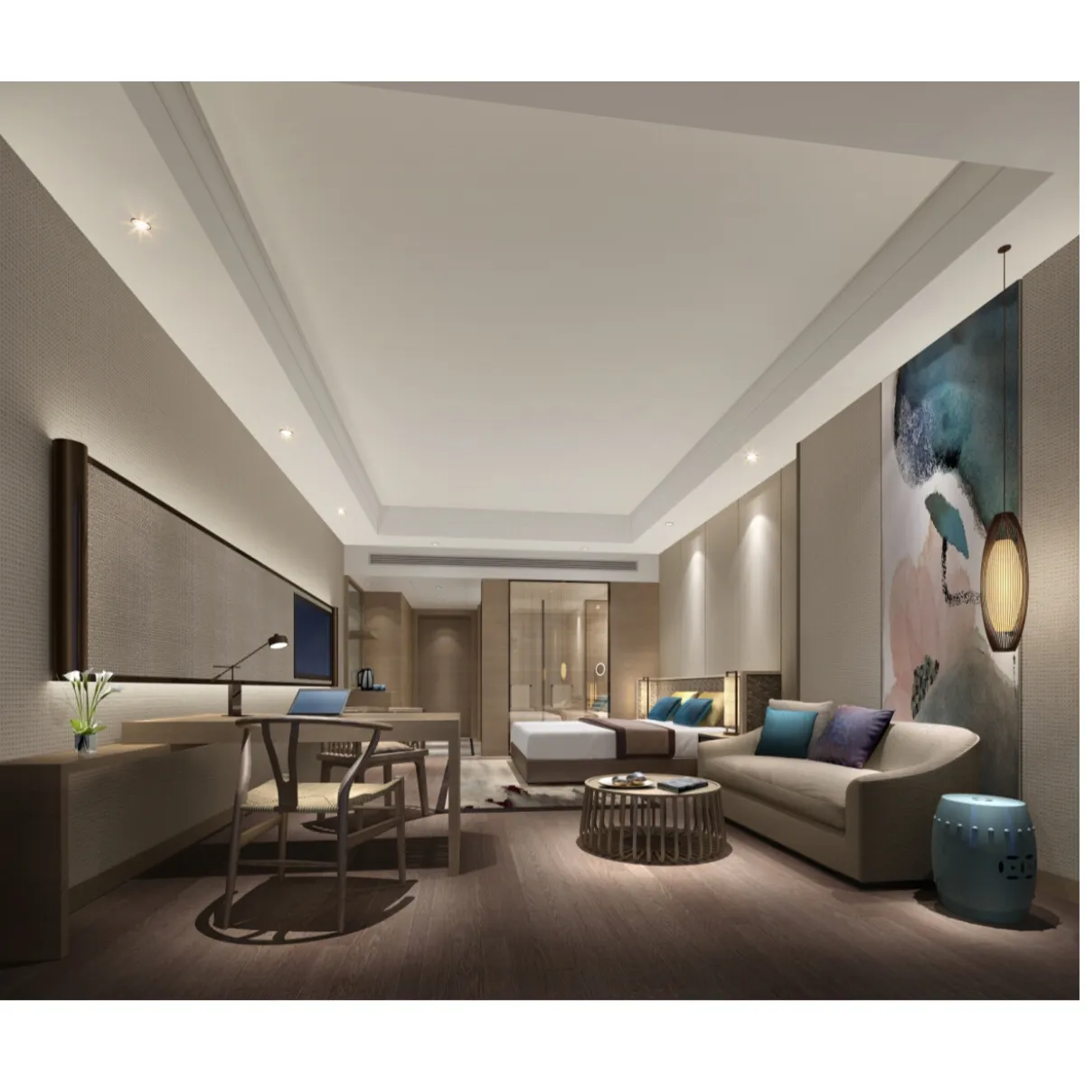 अनुकूलित होटल इनडोर फर्नीचर सेट मध्य पूर्व होटल फर्नीचर आधुनिक 5 सितारा होटल फर्नीचर बेडरूम सेट