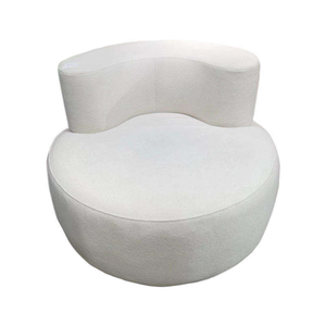 Sofá moderno de tela relleno de esponja para varias personas, sofá curvo combinable utilizado en salones, áreas de recepción, salones de belleza - Product Image 5