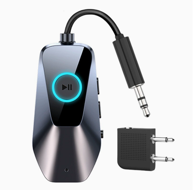 New  5.4 Aircraft-specific Audio Transmitter, Aviation Headphone Adapter, Audio Airplane Connector.