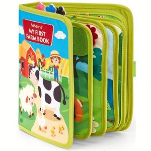 Libros de fieltro personalizados por el fabricante: Granja de animales, tablero de actividades para bebés, libros de aprendizaje temprano para educación infantil - Product Image 1