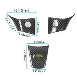 Autocollants de garniture de volant en fibre de carbone RAS pour Tesla Model 3 Y, revêtement intérieur de luxe en plastique ABS - Product Image 4