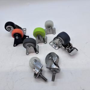 Fabrik preis benutzer definierte Farbe 2 Zoll 50kg Tragfähigkeit Edelstahl tpr Nylon pu Nachlauf Stahl Rollen rad starr - Product Image 3