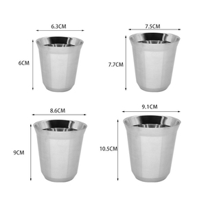 Tasses à café et thé en acier inoxydable peintes pour l'extérieur, 80ml, 160ml, 240ml, 360ml, pour expresso et camping - Product Image 3