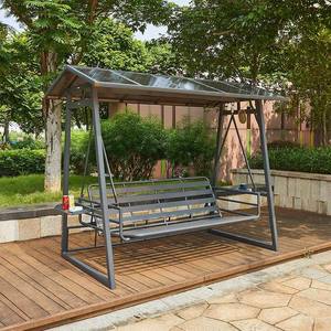 Muebles de Jardín Modernos, Columpio Doble Colgante de Aluminio Fundido para Exteriores, Columpios de Patio - Product Image 2
