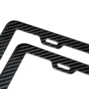 Aangepaste Motorfiets Carbon Fiber Mode Zwarte Auto Nummerplaat Frame Cover Voor ONS Markt