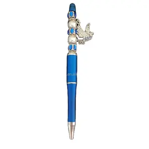 Nouveau stylo à bille personnalisé perle Zeta Phi Beta avec Logo lettre de sororité grecque ZPB pendentif stylo à bille Club fournitures scolaires de bureau