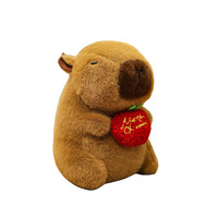 Nouveau style transfrontalier Peluche Capybara de 8 pouces en tissu polyester-coton, rembourrée en coton PP, pour machine à griffes et événements annuels