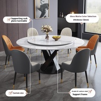 Modernes Marmor-Esstisch-Set mit 8 Stühlen – Esstisch und Stühle für das Esszimmer
