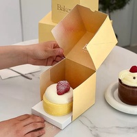 Boîte à Gâteau en Carton Personnalisée de Qualité Alimentaire avec Insert, Marquage à Chaud, Lamination Mate, Gaufrage pour Emballage de Snacks, Aliments et Cadeaux