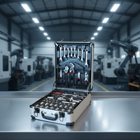 Coffret à outils portable 187 pièces : Clés à douille multifonctions, outils de réparation automobile, chariot à outils, boîte à outils domestique, clés mixtes