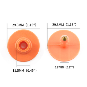 토끼 귀 태그 번호 농장 가축 귀 태그 동물 식별 귀 라벨 (100 팩) - Product Image 2