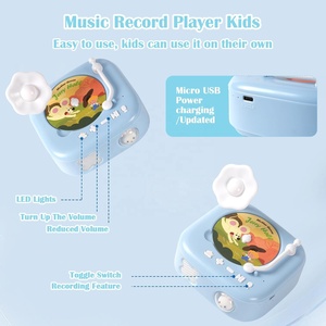 Tocadiscos para niños Tocadiscos de música Juguetes educativos de aprendizaje para niños y niñas con tarjetas de 60 piezas - Product Image 4