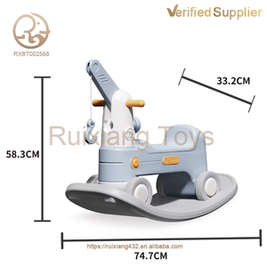 Многофункциональный инженерный грузовик для малышей, качели, подъемный кран-качалка, 4 колеса, <span class=keywords><strong>2</strong></span> в 1, машинка для катания на колесах, игрушки - Product Image 2