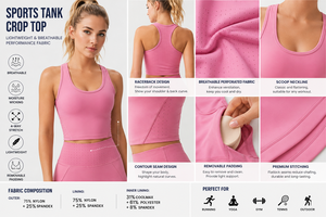 Ensemble de tennis 2 pièces pour femme avec logo personnalisé : débardeur court dos nageur et jupe-short plissée taille haute avec poche pour short - Product Image 2