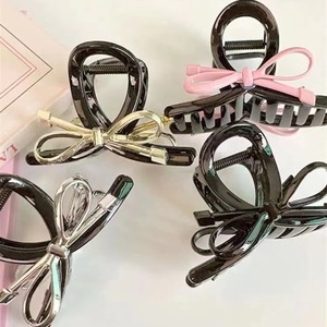 Pince à cheveux élégante en métal avec nœud pour femme, grande pince à chignon pour l'arrière de la tête - Product Image 2