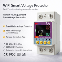 RMshebei Tuya Interruptor de Circuito Inteligente WiFi Monofásico, Medidor de Energía Inteligente Tuya, Medidor de Electricidad 220V, Dispositivo de Corte, Interruptores de Circuito en Miniatura 63A