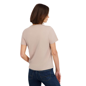 Camisetas estampadas de diseño moderno OEM ODM para mujer, diseño a la moda, elegantes y casuales, camisetas estampadas con cuello redondo para mujer - Product Image 3