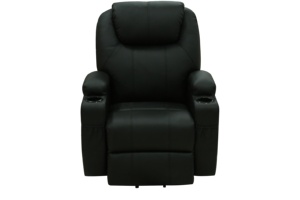 Sillón <span class=keywords><strong>reclinable</strong></span> de elevación de potencia con 8 vibraciones Masaje Calefacción Motor único Dos USB Carga Dos portavasos Marco de metal OEC7 # - Product Image 2