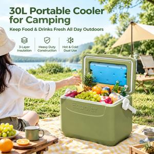 30L Outdoor Portable Ice Cooler 96H Temperature Lock Thermal Preservation Cooler Box with Carry Handle for Multi Scene Use - Product Image 5