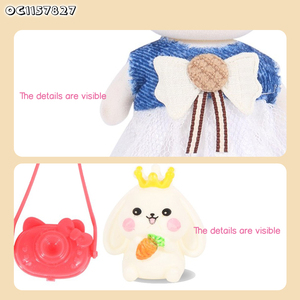 Peluche Personalizzato di Alta Qualità a Forma di Coniglio per Bambine, Giocattolo Popolare dai <span class=keywords><strong>3</strong></span> ai 4 <span class=keywords><strong>Anni</strong></span> con Accessori - Product Image 5