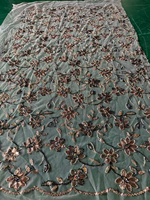 Tissu en dentelle brodée de perles et de paillettes de luxe pour vêtements de fête africains