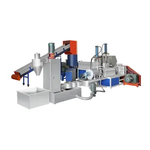 water ring hot cutting type waste PP PE plastic granulating line/PP PE film pelletizing machinery