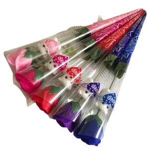 2024 vente chaude petit ours Rose savon fleur Simulation Rose saint valentin fête des enseignants mariage Festival cadeau - Product Image 1