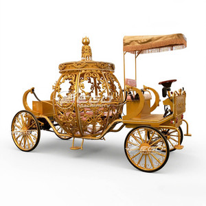Carruaje de Calabaza de Lujo Dorado para Boda, Estilo Princesa, Inspirado en Cenicienta, de Alta Calidad y con Diseño Personalizado - Product Image 1