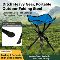 Tabouret pliant ultra-léger à quatre pieds, chaise de jardin, chaise de pique-nique, chaise en fer, chaise en métal Oxford, chaise de camping en plein air, chaise décontractée pour la pêche