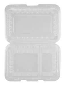 MFPP Hinged Container Clamshell Take Out Food Containers to Go Boxes Restaurant Food Grade <b>Microwave</b> Clear Hinged Container - Product Image 2