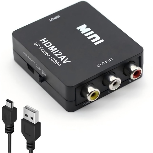 Mini 1080P HD AV to RCA Converter