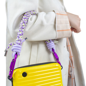 Haute qualité <span class=keywords><strong>Niche</strong></span> coloré Polyester tissé sac à main bretelles bouteille d'eau tasse sangles lanières tissées à la main - Product Image 3