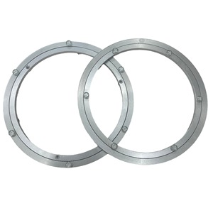 Placa giratoria redonda moderna, herrajes para mesa de comedor de aluminio plateado resistente y placa para muebles con placa giratoria - Product Image 2