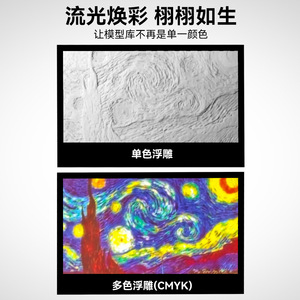 Qi Pang 3D Printer Accessories <b>PLA</b> CMYK Translucent Relief Kit XP240705 Embossed Consumable Backlight - Product Image 1