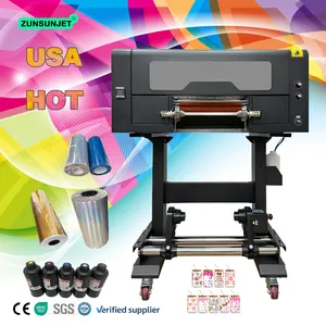 Zunsunjet impresora A3 UV dtf máy in máy cho bất kỳ hình dạng bất thường cup chai với UV dtf máy in chuyển phim