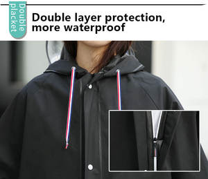 Mode EVA saine douce réutilisable adulte <span class=keywords><strong>trench</strong></span> vêtements de pluie imperméables para lluvia pour femmes hommes en plein air - Product Image 3