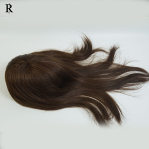 Rich Hair-Fish Net Toupee con cutícula alineada Invisible Advantage Straight Wave Style Fish Net Design Chinese Oirgin - Product Image 3