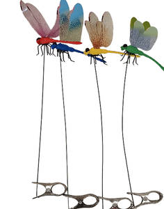 Libellula palo colorato da giardino pali per interni arredamento esterno - Product Image 4