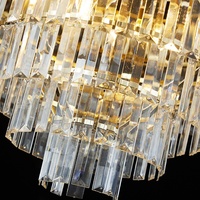 Zhuoyun Nouveau Design Grand Projet Décoration Mariage Lumière De Luxe Or LED Lustre