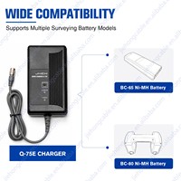 Q-75E 4-PIN pour batteries BC-65 BC-80 BC-50 BC-60 de station totale Nova