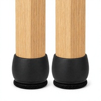 Protections de pieds de meubles noires en feutre non tissé, capuchons pour pieds de chaise, patins de protection pour table et canapé
